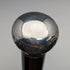 1913 British Vintage Men's Walking Stick, Sterling Silver, Round Handle, 91cm, Black Shaft
